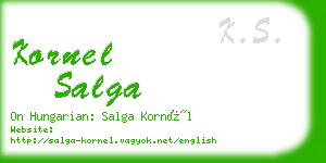 kornel salga business card